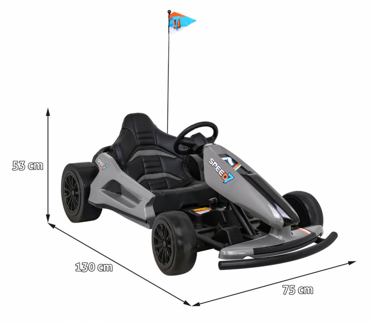 Kart electric pentru copii DRIFT KING 24 Volti (035) Gri - Autokids.ro - poza 2