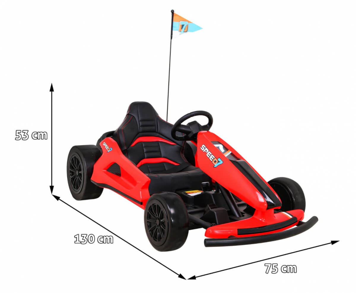 Kart electric pentru copii DRIFT KING 24 Volti (035) Rosu - Autokids.ro - poza 2