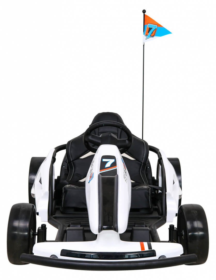 Kart electric pentru copii drift KING LUX 24V 300W (035) Alb - Autokids.ro - poza 3