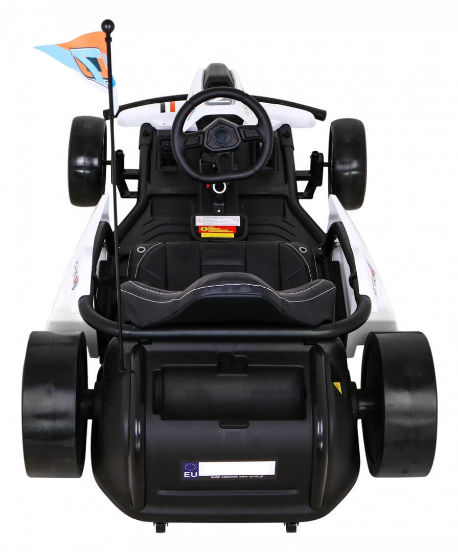 Kart electric pentru copii drift KING LUX 24V 300W (035) Alb - Autokids.ro - poza 4