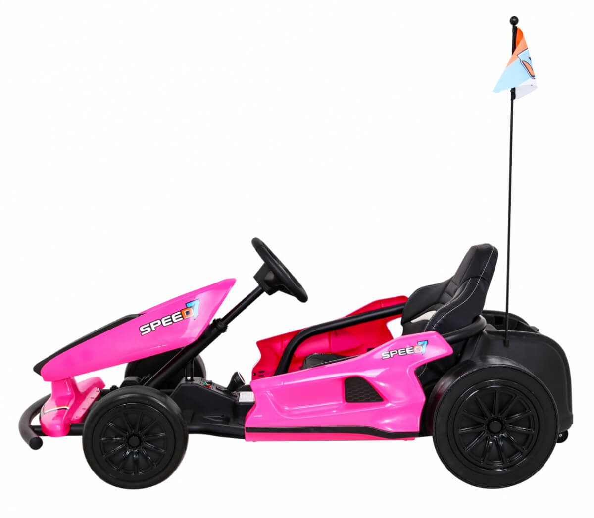 Kart electric pentru copii drift KING LUX 24V 300W (035) Roz - Autokids.ro - poza 3