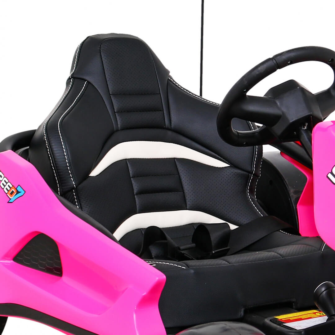 Kart electric pentru copii drift KING LUX 24V 300W (035) Roz - Autokids.ro - poza 4