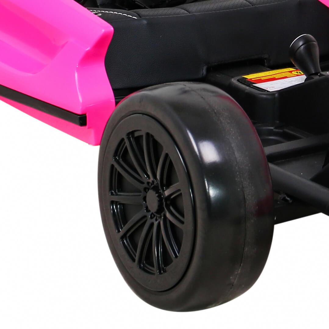 Kart electric pentru copii drift KING LUX 24V 300W (035) Roz - Autokids.ro - poza 5