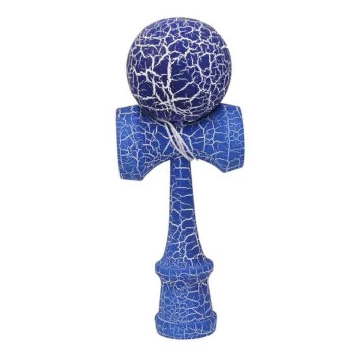Kendama Cracked 18 cm, din lemn, albastru