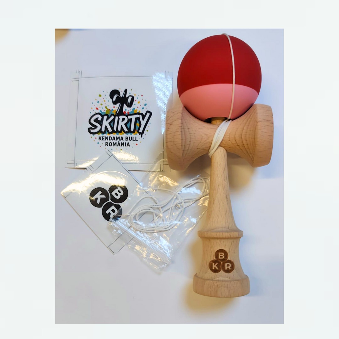 Kendama KBR Skirty Rosu cu Roz - poza 2