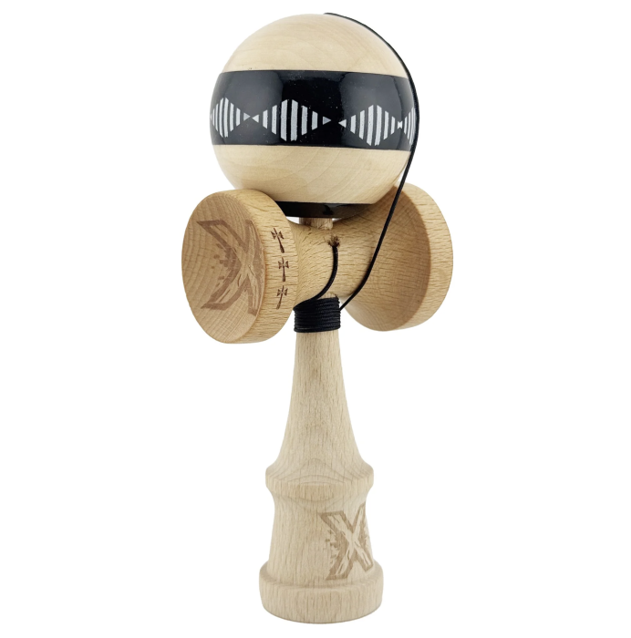 Kendama X Royal King Size, Super Sticky cupe mari, Natur-Negru romb Alb