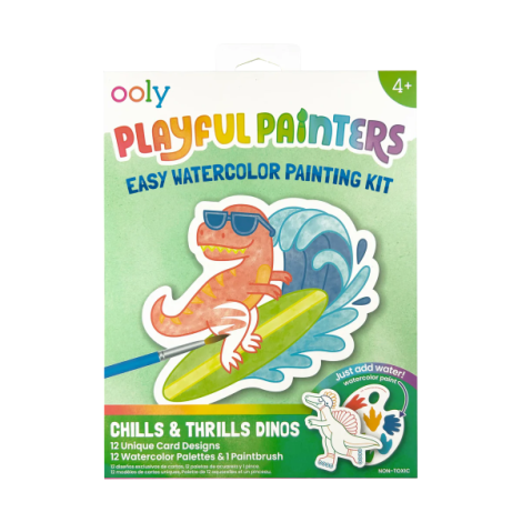 Kit acuarela - Usor de pictat - Dinozauri, Playful Painters - poza 1