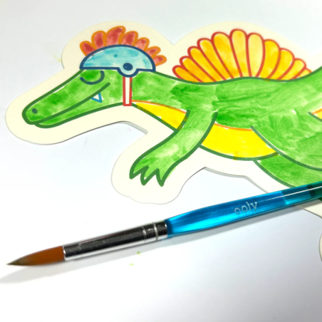 Kit acuarela - Usor de pictat - Dinozauri, Playful Painters - poza 4