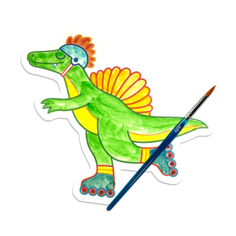 Kit acuarela - Usor de pictat - Dinozauri, Playful Painters - poza 5