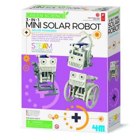 Kit constructie Robot Solar mini 3 in 1, Stiinta Verde - Green Science - poza 1