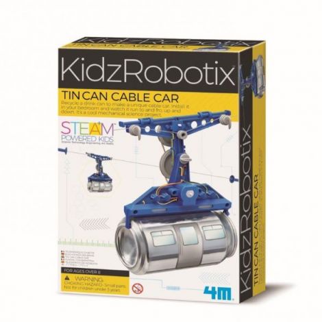 Kit constructie robot - Tin Can Cable Car, Kidz Robotix - poza 1