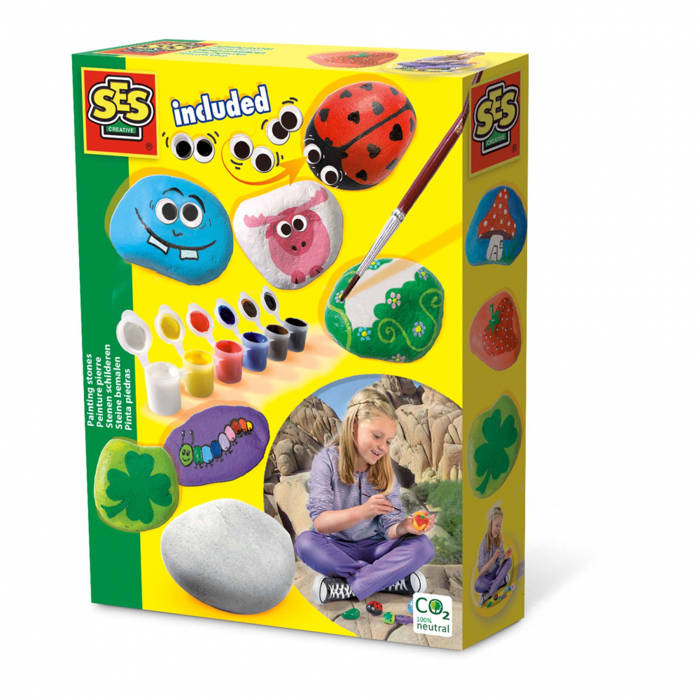 Kit creativ copii cu accesorii incluse - Picteaza pietre
