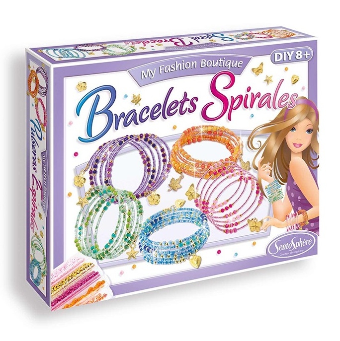 Kit creativ cu perle din sticla - Bratari spirala - Sentosphere