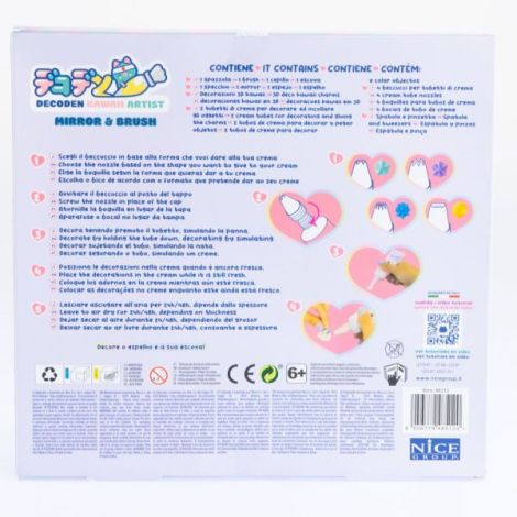 Kit creativ Decoden , Oglinda si perie kawaii de decorat cu pasta colorata - poza 2