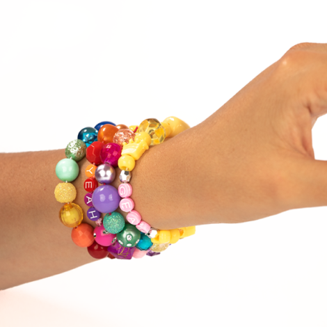 Kit creativ DIY - coliere si bratari cu margele, 1500 piese, Perline ABC - poza 4