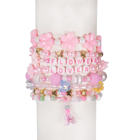 Kit creativ DIY - coliere si bratari cu margele Flower Bouquet, 500 piese, Perline ABC - poza 4