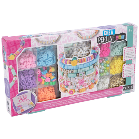 Kit creativ DIY - coliere si bratari cu margele Heishi Pop, 500 piese, Perline ABC - poza 1
