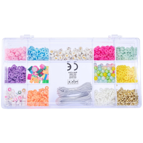 Kit creativ DIY - coliere si bratari cu margele Heishi Pop, 500 piese, Perline ABC - poza 2