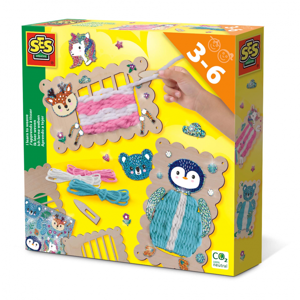 Kit creativ pentru copii cu accesorii incluse - Invat se tes