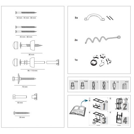 Kit cu accesorii si suruburi pentru spatiu de joaca Belvedere - BlueRabbit 2.0 - poza 2