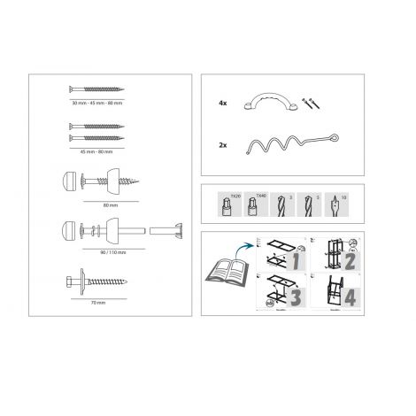 Kit cu accesorii si suruburi pentru spatiu de joaca Kiosc - BlueRabbit 2.0 - poza 4