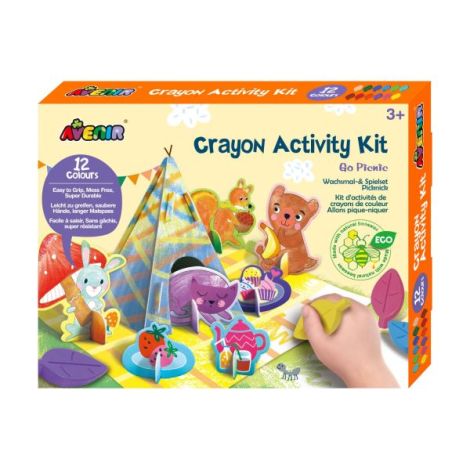 Kit de activitati cu creioane colorate - La picnic - poza 1