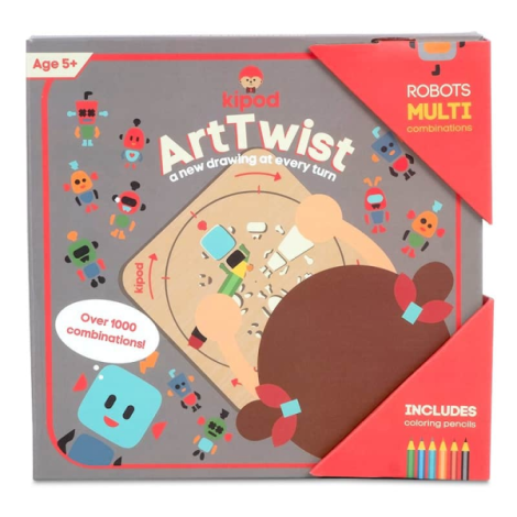 Kit desen si trasare Kipod- Sablon rotativ Montessori, Roboti - poza 3
