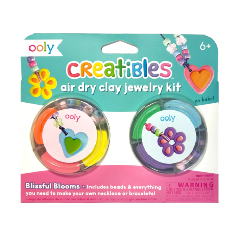 Kit DIY bijuterii Creatibles Flori Fermecate- plastilina cu uscare la aer - set de 6 culori si accesorii - poza 1