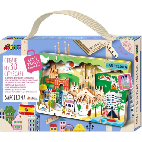 Kit DIY - Creaza Peisaj Urban 3D din lemn - Barcelona - poza 1