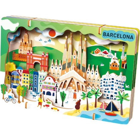 Kit DIY - Creaza Peisaj Urban 3D din lemn - Barcelona - poza 3