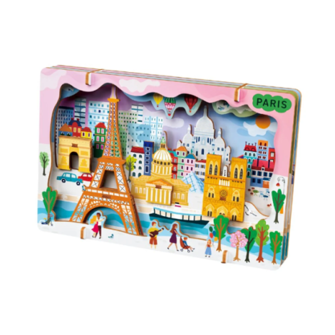 Kit DIY - Creaza Peisaj Urban 3D din lemn - Paris - poza 3