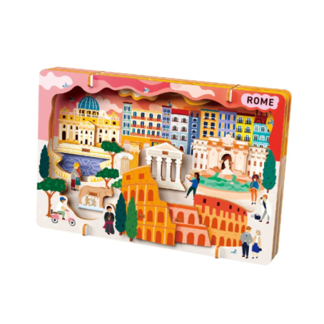 Kit DIY - Creaza Peisaj Urban 3D din lemn - Roma - poza 3