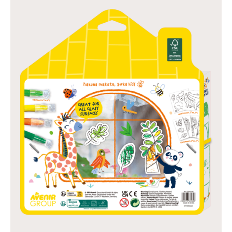 Kit DIY decorare fereasta - Animale din Jungla - poza 2