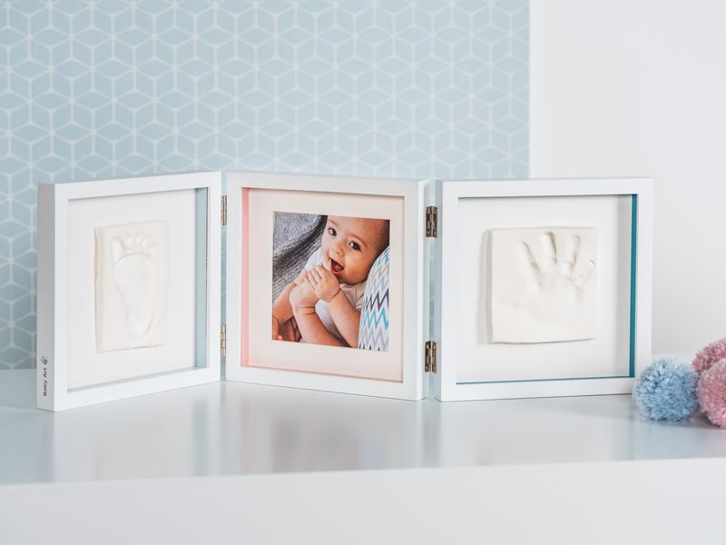Kit mulaj cu rama foto Baby Art My Baby Style Timeless white - poza 2