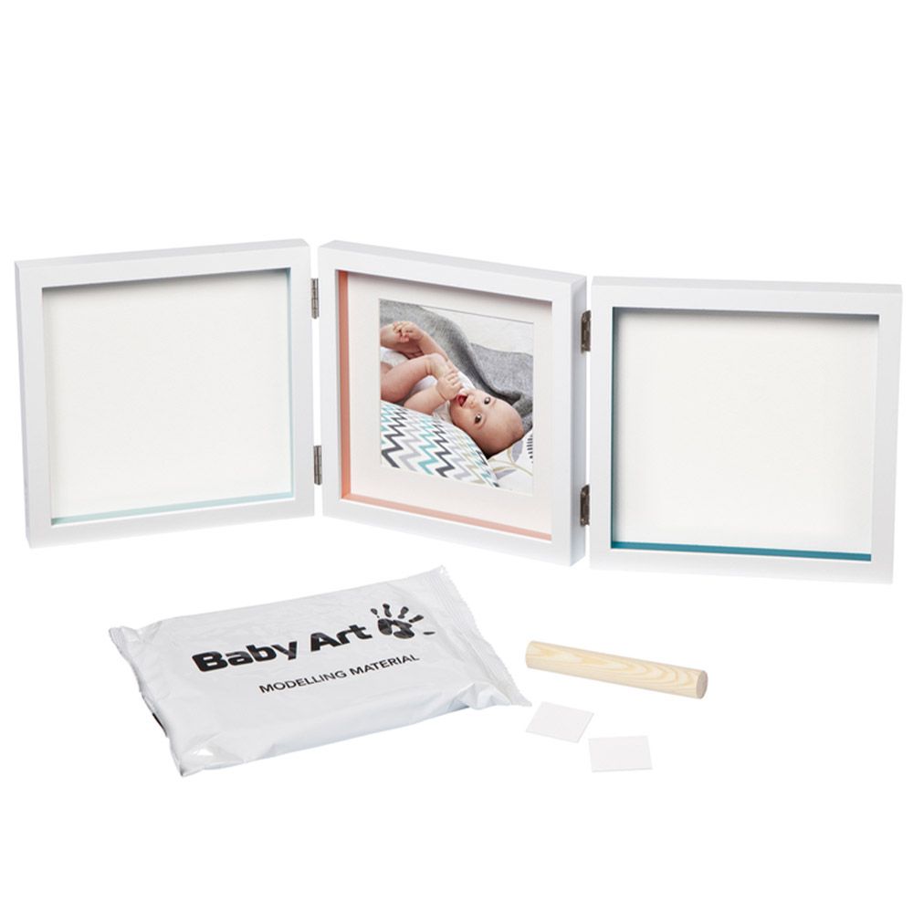 Kit mulaj cu rama foto Baby Art My Baby Style Timeless white - poza 3