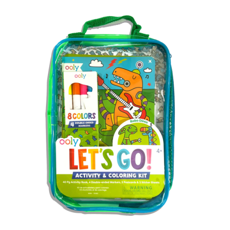 Kit portabil de activitati si colorat - Dinozauri Roboti - Let s Go! Robo Dinos - poza 1