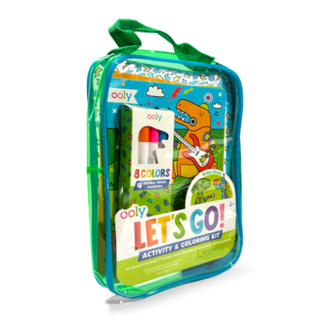 Kit portabil de activitati si colorat - Dinozauri Roboti - Let s Go! Robo Dinos - poza 2