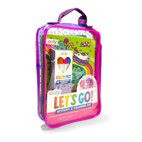 Kit portabil de activitati si colorat - Unicorni - Let s Go! Unicorn Candy Town - poza 2