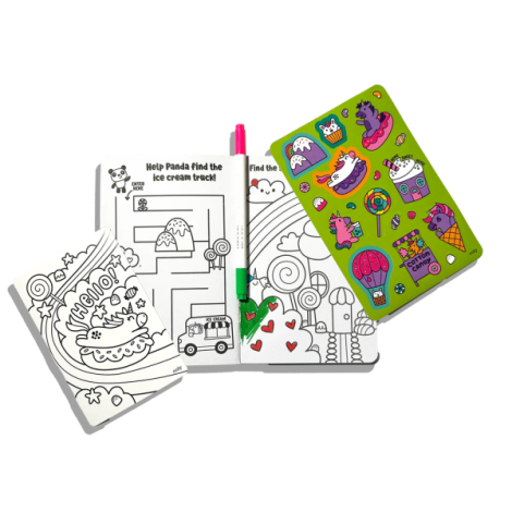 Kit portabil de activitati si colorat - Unicorni - Let s Go! Unicorn Candy Town - poza 4