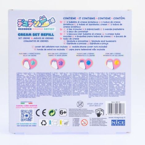 Kit Rezerve Pasta Decoden , 3 tuburi colorate pentru decor kawaii DIY - poza 2