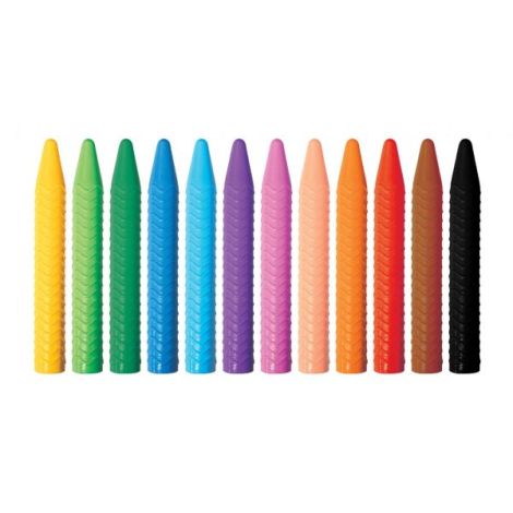 Kit rola de desenat 3 m si 12 creioane colorate cerate, Haku Yoka - Dinozauri - poza 2