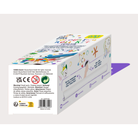 Kit rola de desenat pe numere - 2 m, include 4 creioane colorate cerate, Subacvatic - Haku Yoka - poza 2