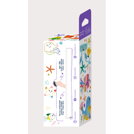Kit rola de desenat pe numere - 2 m, include 4 creioane colorate cerate, Subacvatic - Haku Yoka - poza 3