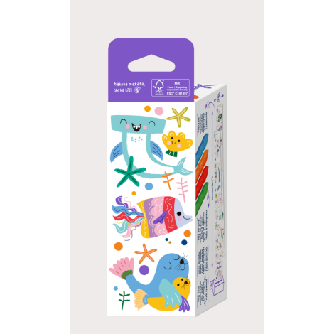 Kit rola de desenat pe numere - 2 m, include 4 creioane colorate cerate, Subacvatic - Haku Yoka - poza 5
