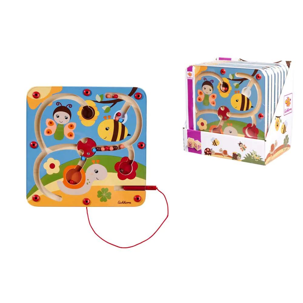 Labirint din lemn cu bile magnetice Eichhorn Magnetic Maze - poza 1