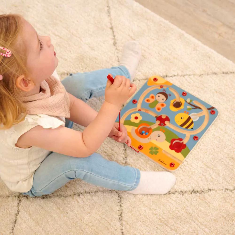 Labirint din lemn cu bile magnetice Eichhorn Magnetic Maze - poza 3