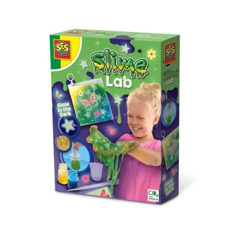 Laborator de slime fosforescent cu sclipici si forme pentru copii - poza 1