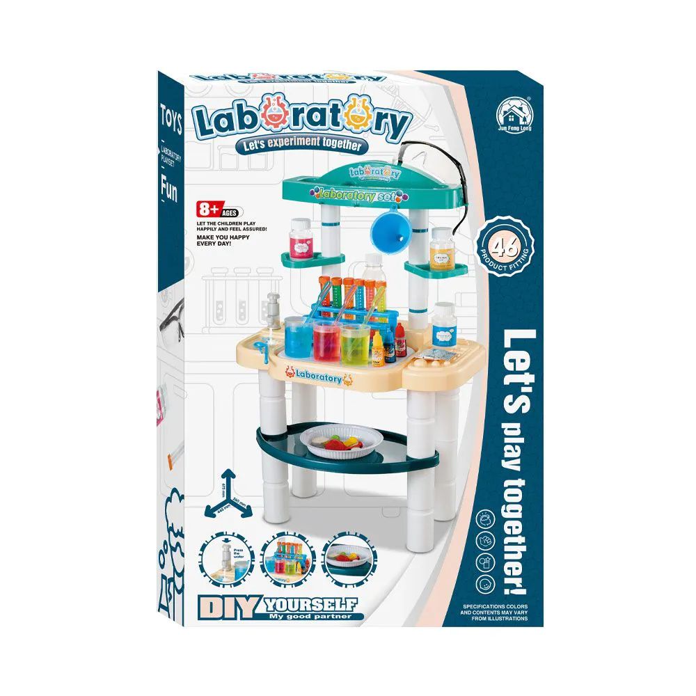 Laborator de stiinta cu chiuveta si apa curenta Science Laboratory 46 piese - poza 2