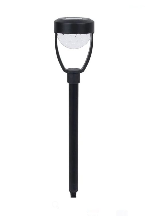 Lampa solara neagra design semiluna LED, 27 cm, cu buton on off