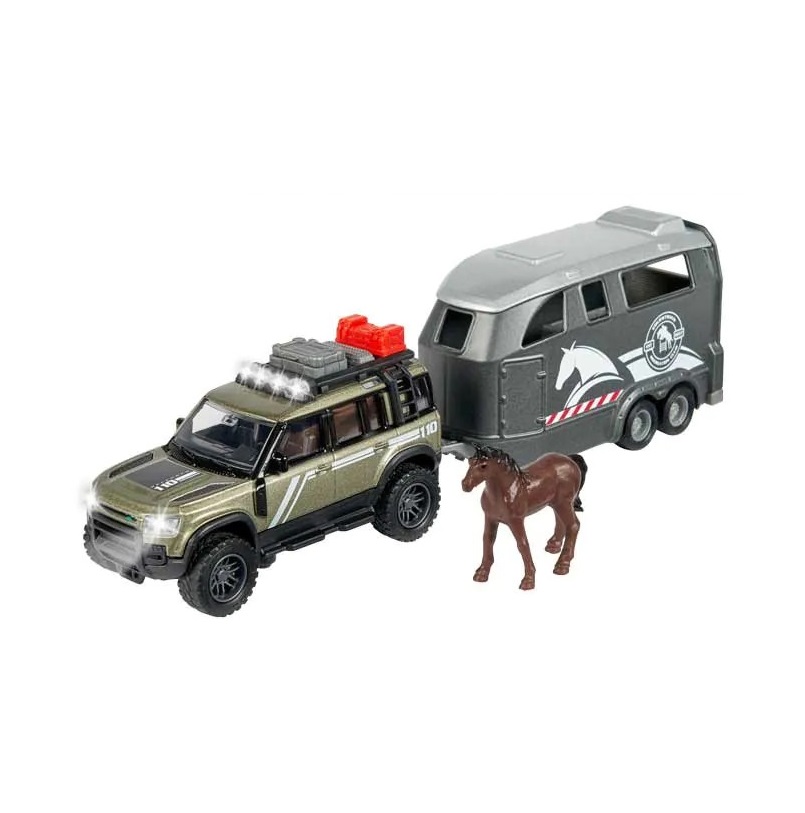 Land Rover cu remorca de transport cai Majorette - poza 1